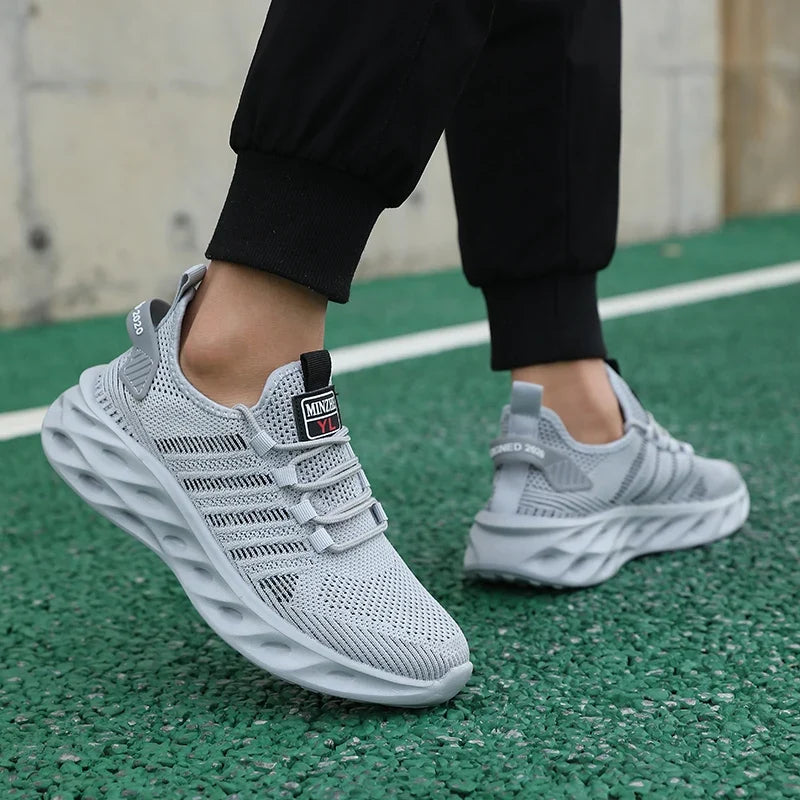Stylish Knit Mesh Fashion Sneaker for Women with Lace Up Low Top Blade Sole Athletic Style