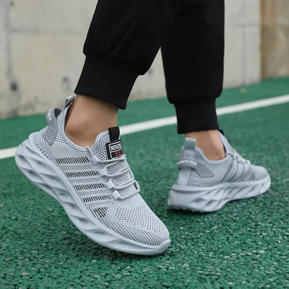 Stylish Knit Mesh Fashion Sneaker for Women with Lace Up Low Top Blade Sole Athletic Style