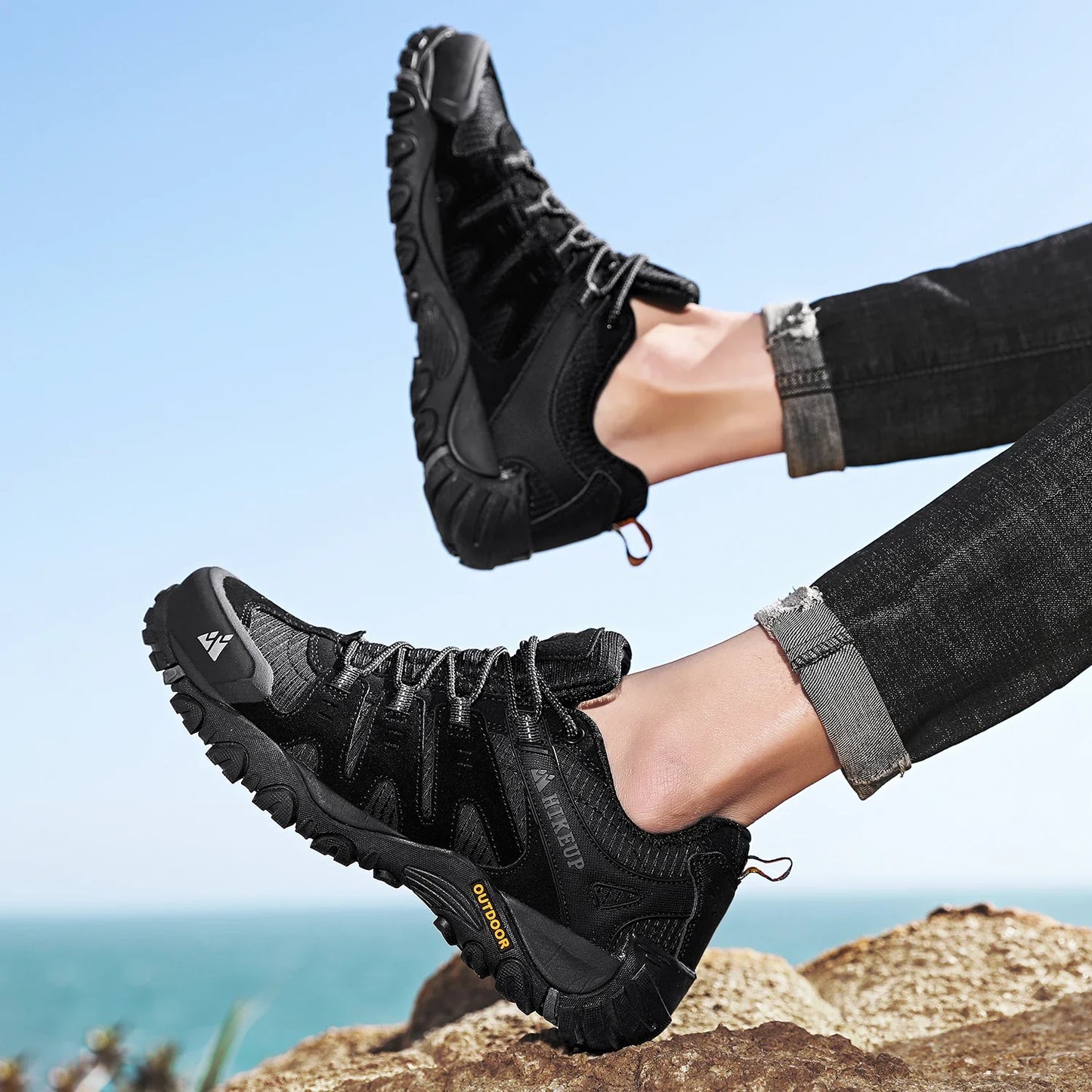 Effortless Suede Hiking Shoe for Women with Lace Up Closure Reinforced Toe Rugged Outdoor Style
