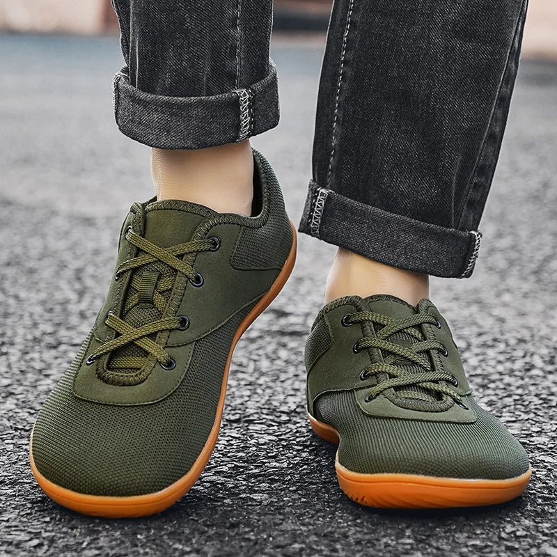 Effortless Mesh Knit Sneaker for Women with Lace Up Round Toe Rubber Sole Casual Style