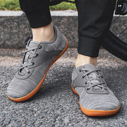 Effortless Mesh Knit Sneaker for Women with Lace Up Round Toe Rubber Sole Casual Style