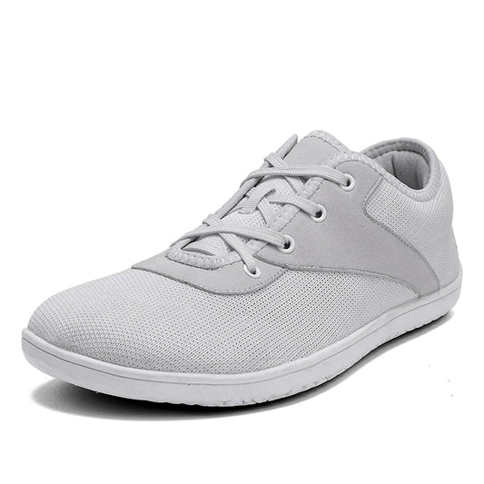 Effortless Mesh Knit Sneaker for Women with Lace Up Round Toe Rubber Sole Casual Style