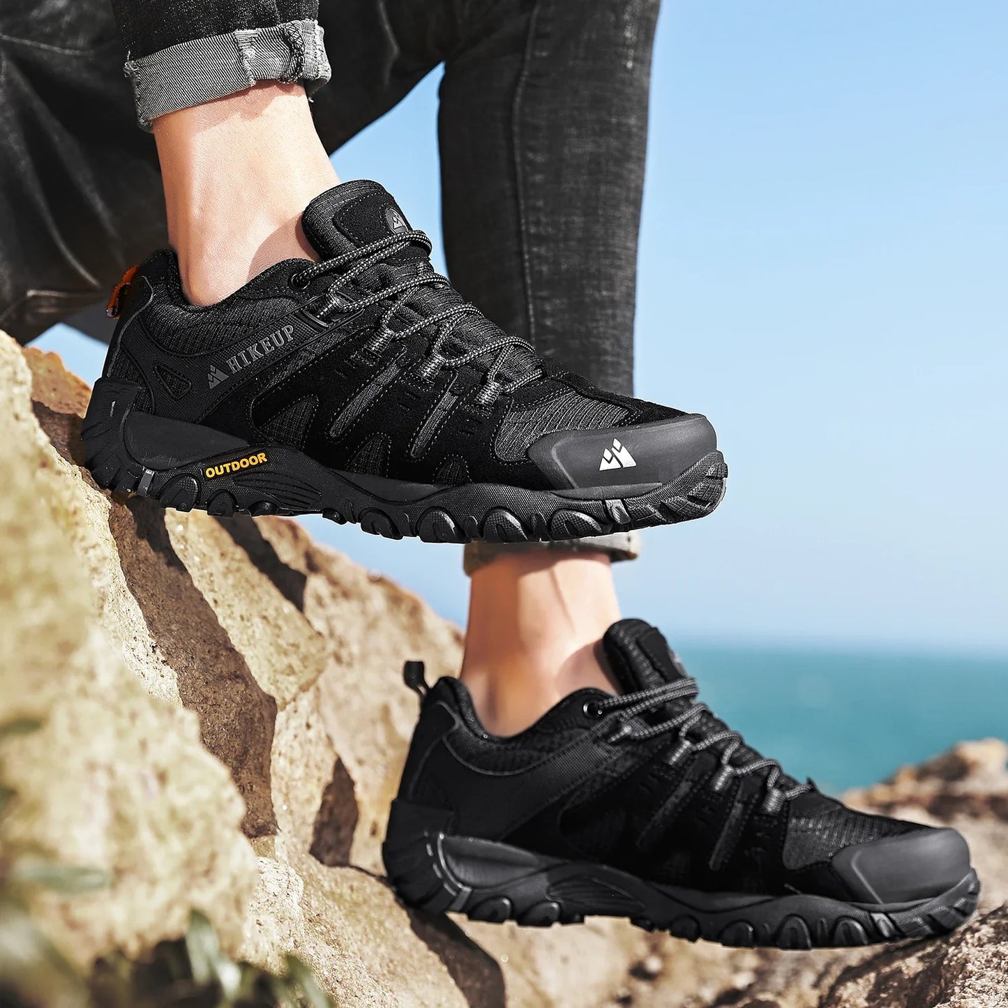 Effortless Suede Hiking Shoe for Women with Lace Up Closure Reinforced Toe Rugged Outdoor Style
