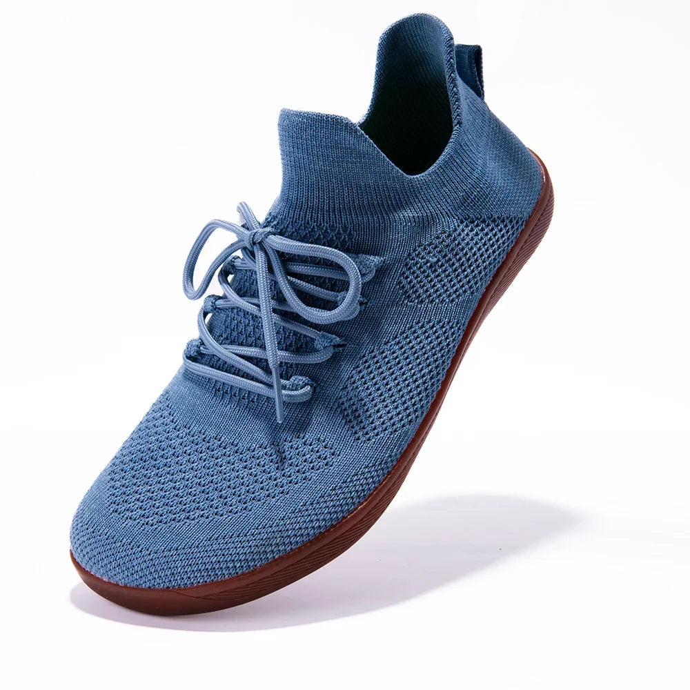 Comfortable Knit Sneaker for Women with Lace Up Sock Silhouette Breathable Athletic Style