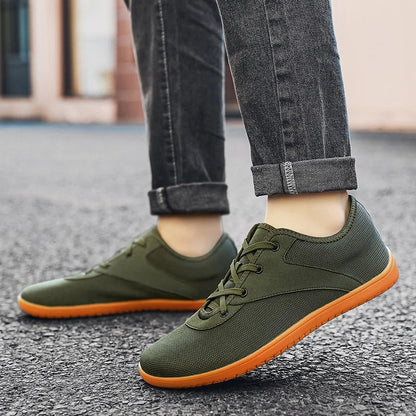 Effortless Mesh Knit Sneaker for Women with Lace Up Round Toe Rubber Sole Casual Style
