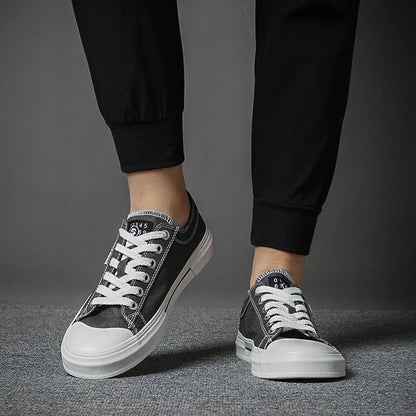 Comfortable Canvas Sneaker for Women with Lace Up Low Top Rubber Sole Casual Style