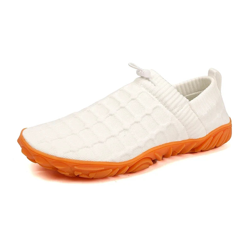 Comfortable Knit Slip On Sneaker for Women with Drawstring Closure Chunky Textured Sole Casual Style
