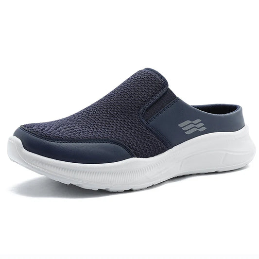 Effortless Mesh Mule Sneaker for Women with Backless Round Toe Chunky Sole Casual Style