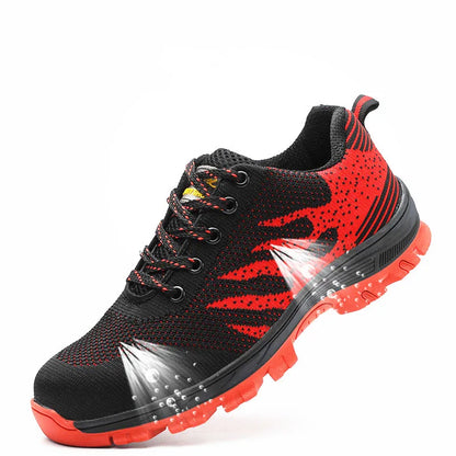Stylish Knit Fashion Sneaker for Women with Lace Up Lug Sole Cushioned Trail Style