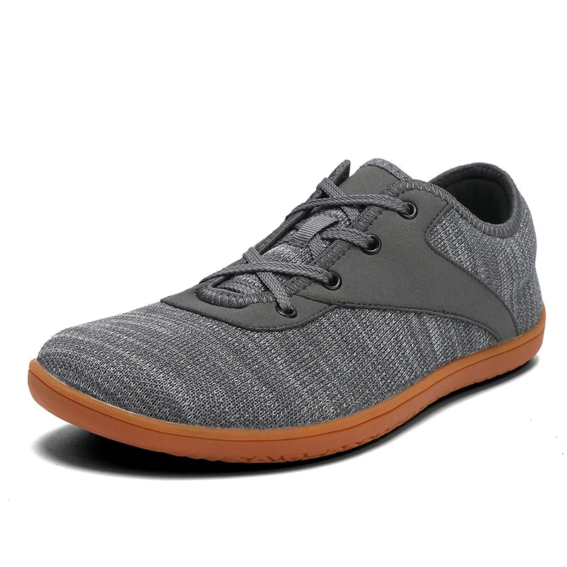 Effortless Mesh Knit Sneaker for Women with Lace Up Round Toe Rubber Sole Casual Style