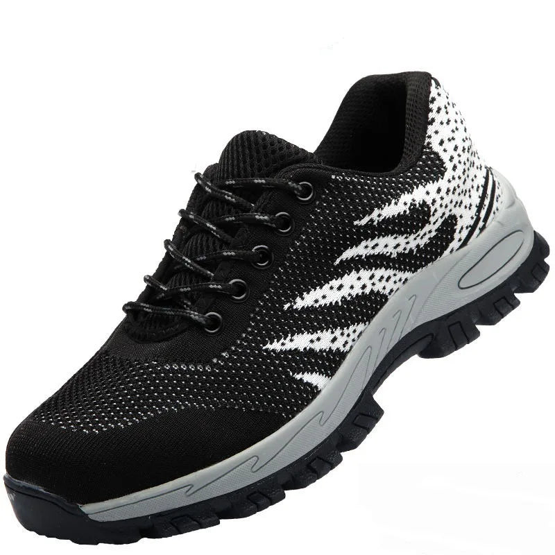 Stylish Knit Fashion Sneaker for Women with Lace Up Lug Sole Cushioned Trail Style