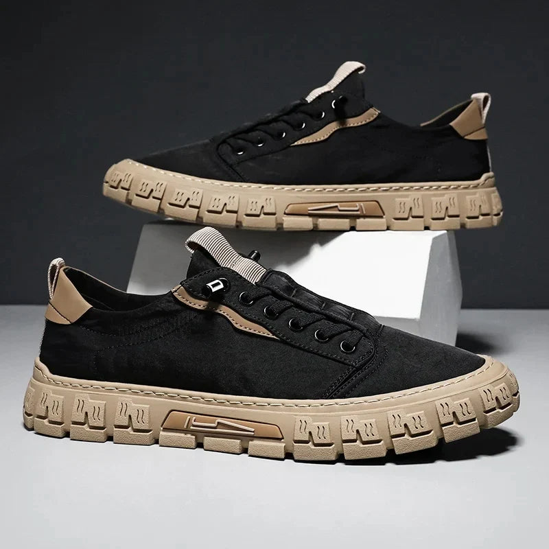 Comfortable Suede Sneaker for Women with Lace Up Low Top Chunky Sole Casual Style