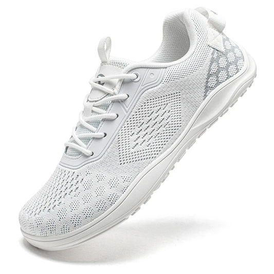 Comfortable Knit Mesh Sneaker for Women with Lace Up Cushioned Breathable Athletic Style