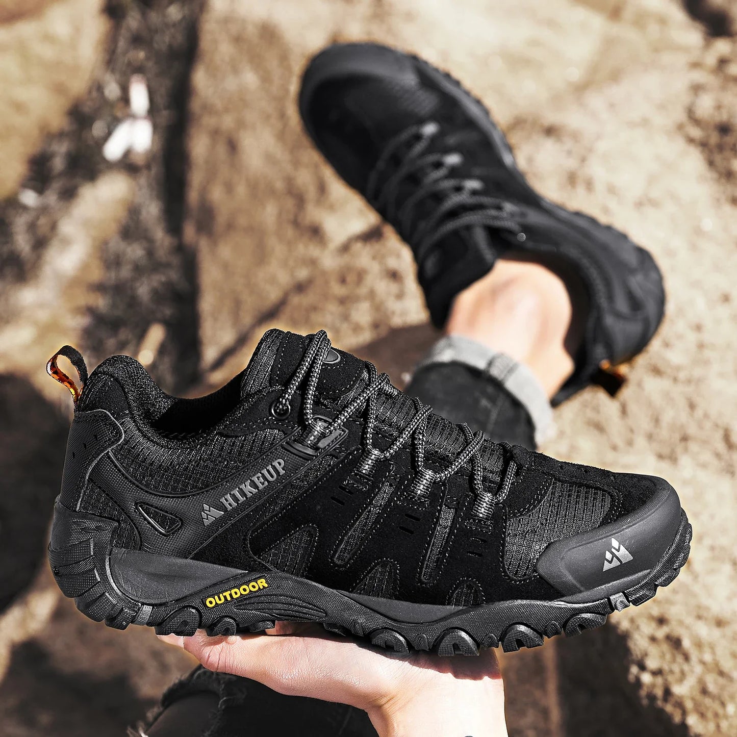 Effortless Suede Hiking Shoe for Women with Lace Up Closure Reinforced Toe Rugged Outdoor Style