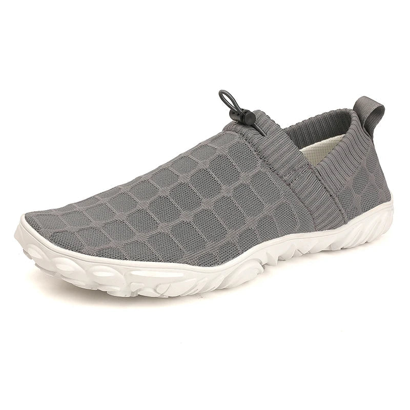 Comfortable Knit Slip On Sneaker for Women with Drawstring Closure Chunky Textured Sole Casual Style