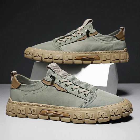 Comfortable Suede Sneaker for Women with Lace Up Low Top Chunky Sole Casual Style