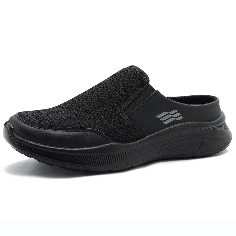 Effortless Mesh Mule Sneaker for Women with Backless Round Toe Chunky Sole Casual Style