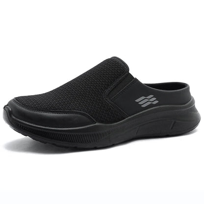 Effortless Mesh Mule Sneaker for Women with Backless Round Toe Chunky Sole Casual Style