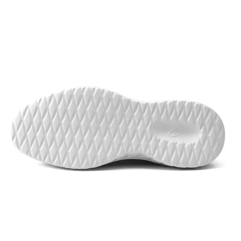 Comfortable Knit Fashion Sneaker for Women with Lace Up Leather Trim Chunky Sole Casual Style