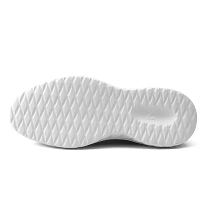Comfortable Knit Fashion Sneaker for Women with Lace Up Leather Trim Chunky Sole Casual Style