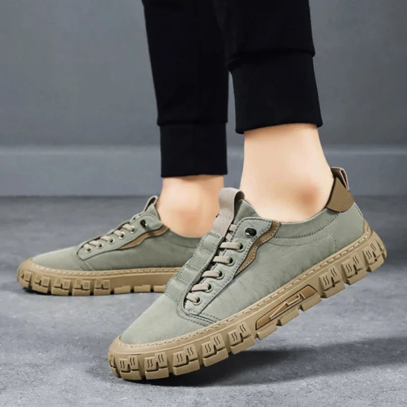 Comfortable Suede Sneaker for Women with Lace Up Low Top Chunky Sole Casual Style