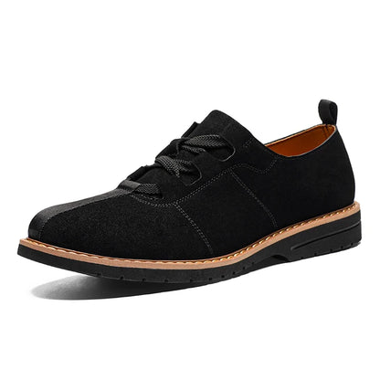 Effortless Suede Casual Shoes for Women with Lace Up Contrast Toe Low Top Style