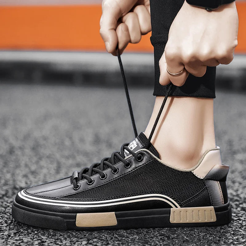 Stylish Mesh Colorblock Fashion Sneakers for Women with Lace Up Low Top Ribbed Sole Casual Style