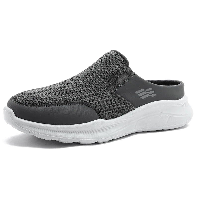 Effortless Mesh Mule Sneaker for Women with Backless Round Toe Chunky Sole Casual Style