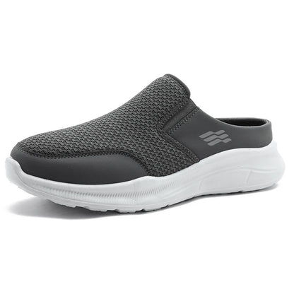 Effortless Mesh Mule Sneaker for Women with Backless Round Toe Chunky Sole Casual Style