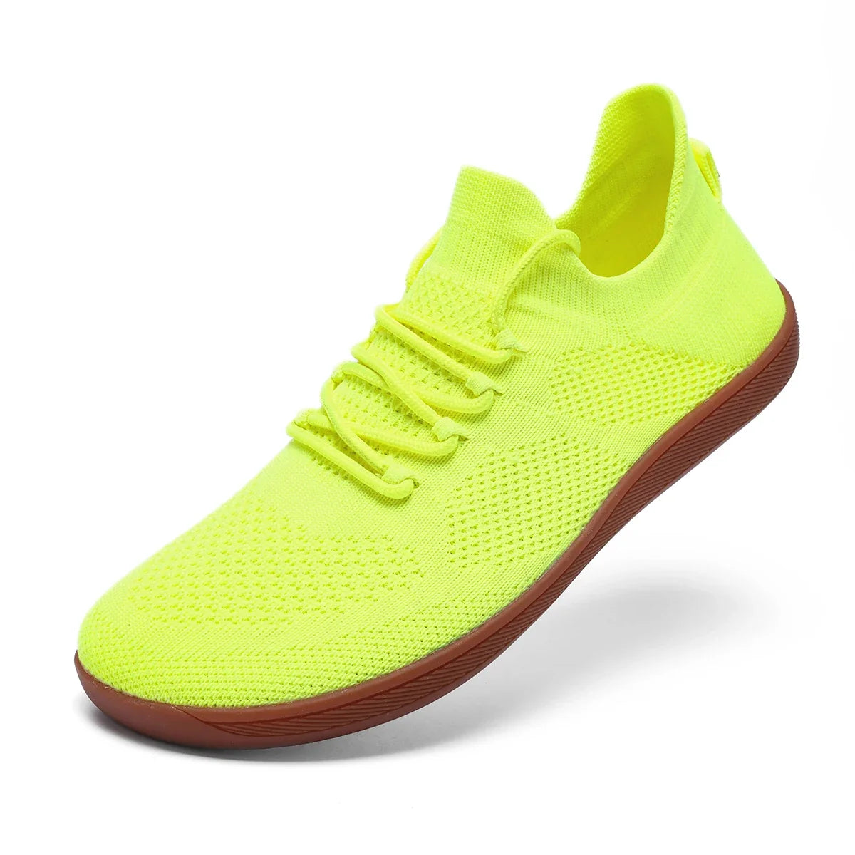 Comfortable Knit Sneaker for Women with Lace Up Sock Silhouette Breathable Athletic Style