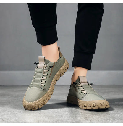 Comfortable Suede Sneaker for Women with Lace Up Low Top Chunky Sole Casual Style