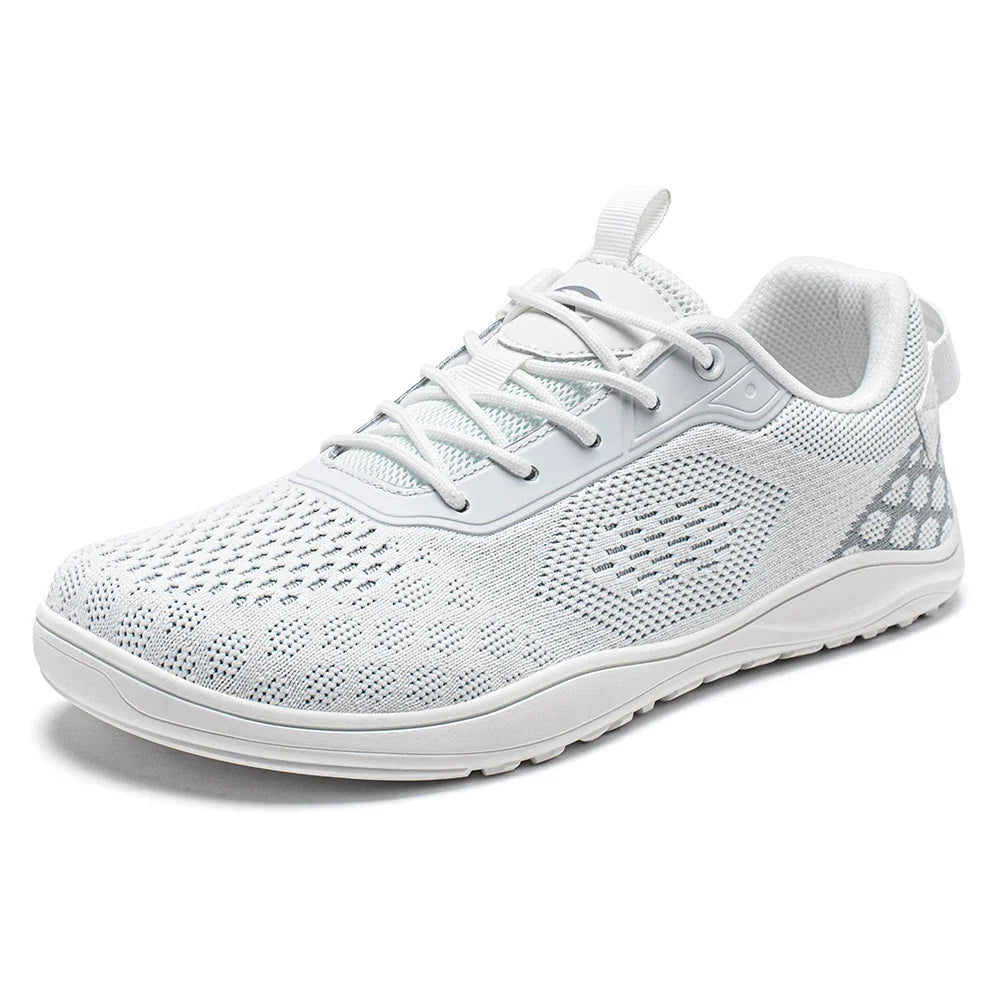 Comfortable Knit Mesh Sneaker for Women with Lace Up Cushioned Breathable Athletic Style