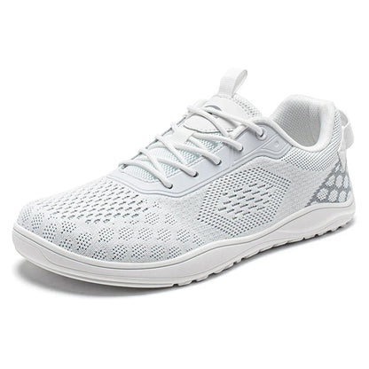 Comfortable Knit Mesh Sneaker for Women with Lace Up Cushioned Breathable Athletic Style