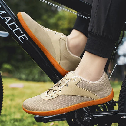 Effortless Mesh Knit Sneaker for Women with Lace Up Round Toe Rubber Sole Casual Style