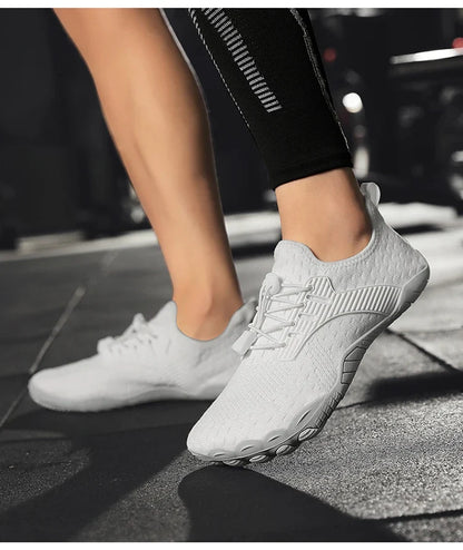 Comfortable Knit Mesh Fashion Sneakers for Women with Lace Up Toggle Flexible Sole Athletic Style