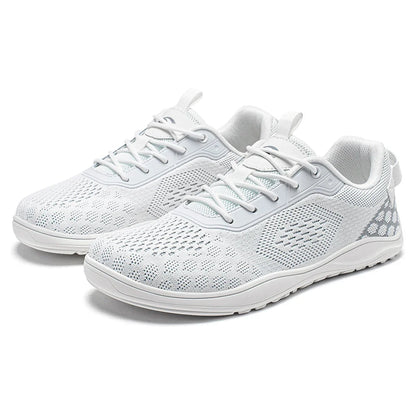 Comfortable Knit Mesh Sneaker for Women with Lace Up Cushioned Breathable Athletic Style