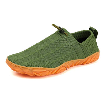 Comfortable Knit Slip On Sneaker for Women with Drawstring Closure Chunky Textured Sole Casual Style