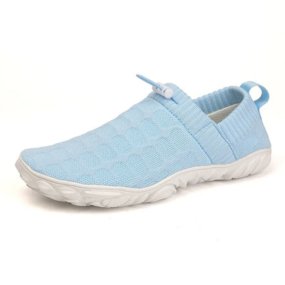 Comfortable Knit Slip On Sneaker for Women with Drawstring Closure Chunky Textured Sole Casual Style