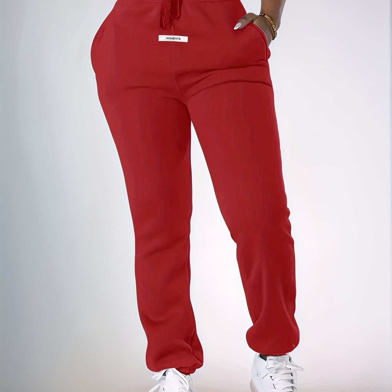 Comfortable Fleece Jogger Sweatpants for Women with High Waist Drawstring Tapered Relaxed Casual Style