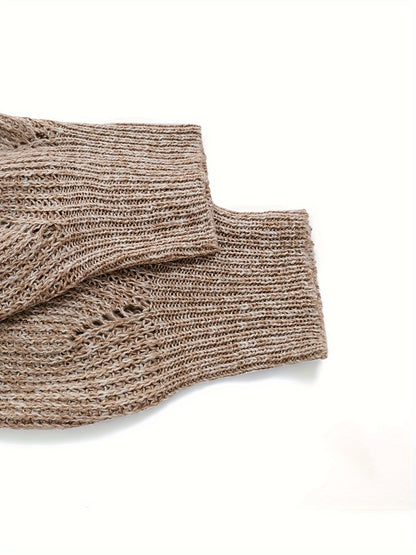 Comfortable Light Yellow Ribbed Cardigan for Women with Open Front Balloon Sleeve Oversized Knit Style