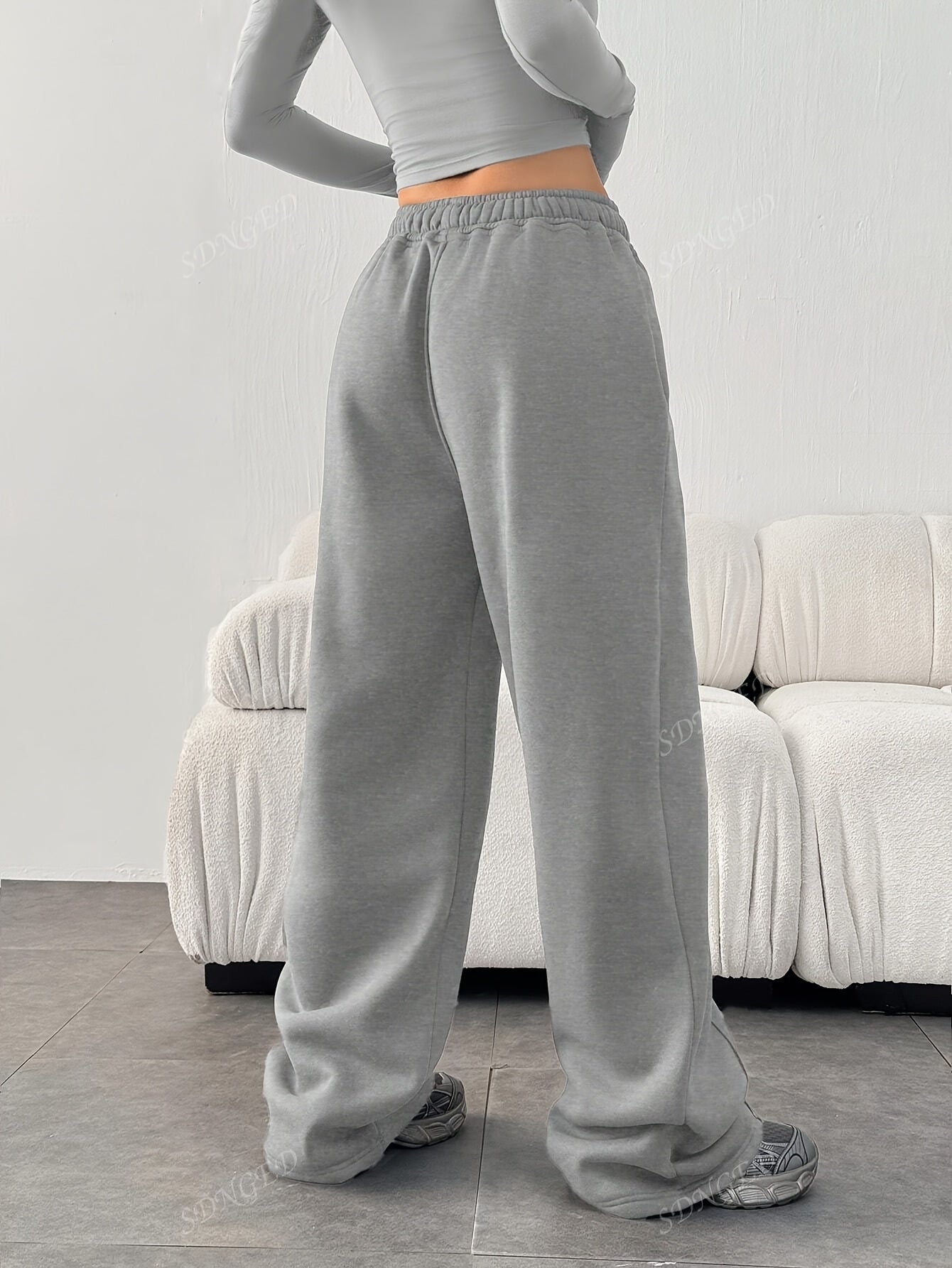 Effortless Baggy Sweatpants for Women with High Waist Drawstring Wide Leg Relaxed Style