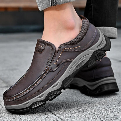 Comfortable Leather Loafer for Women with Moc Toe Slip-On Trail Sole Casual Style