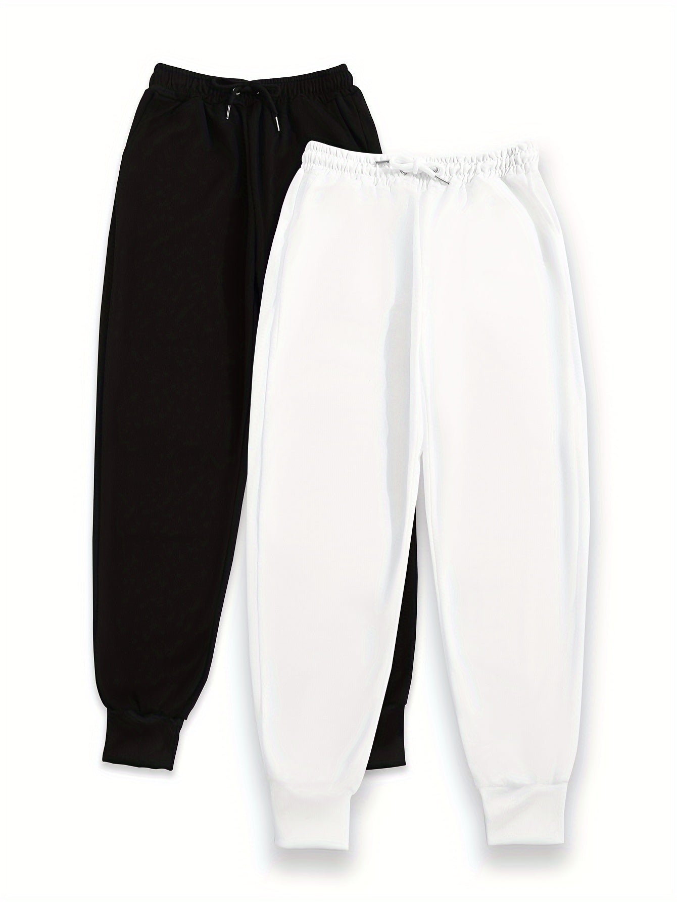 Effortless Jogger Sweatpants for Women with High Waist Drawstring Relaxed Cuffed Casual Style