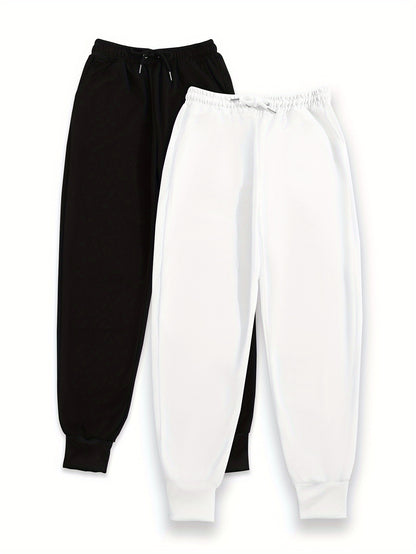 Effortless Jogger Sweatpants for Women with High Waist Drawstring Relaxed Cuffed Casual Style