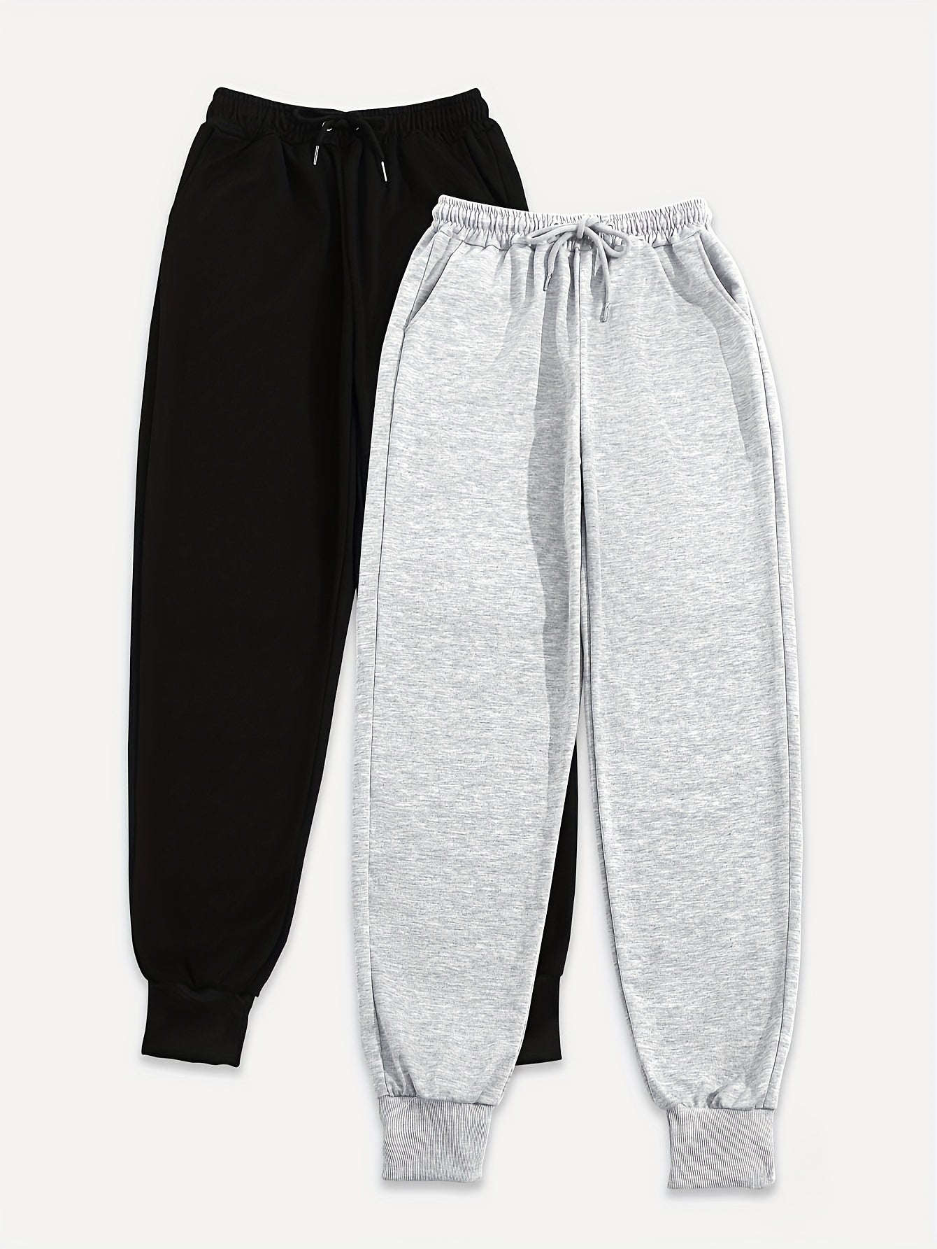 Effortless Jogger Sweatpants for Women with High Waist Drawstring Relaxed Cuffed Casual Style