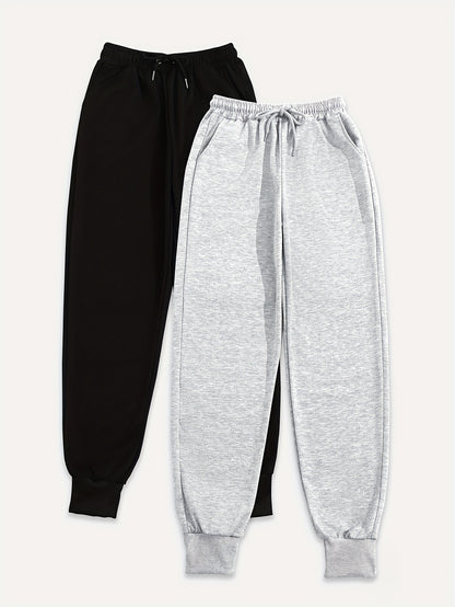Effortless Jogger Sweatpants for Women with High Waist Drawstring Relaxed Cuffed Casual Style