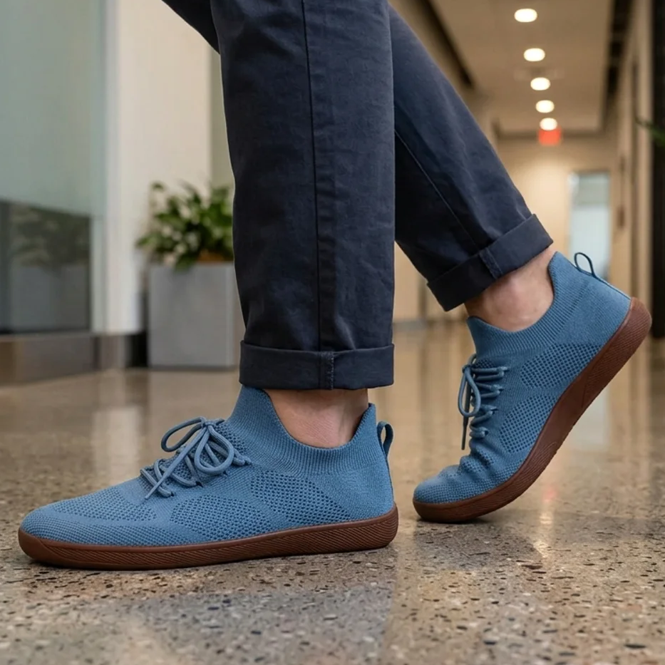Comfortable Knit Sneaker for Women with Lace Up Sock Silhouette Breathable Athletic Style