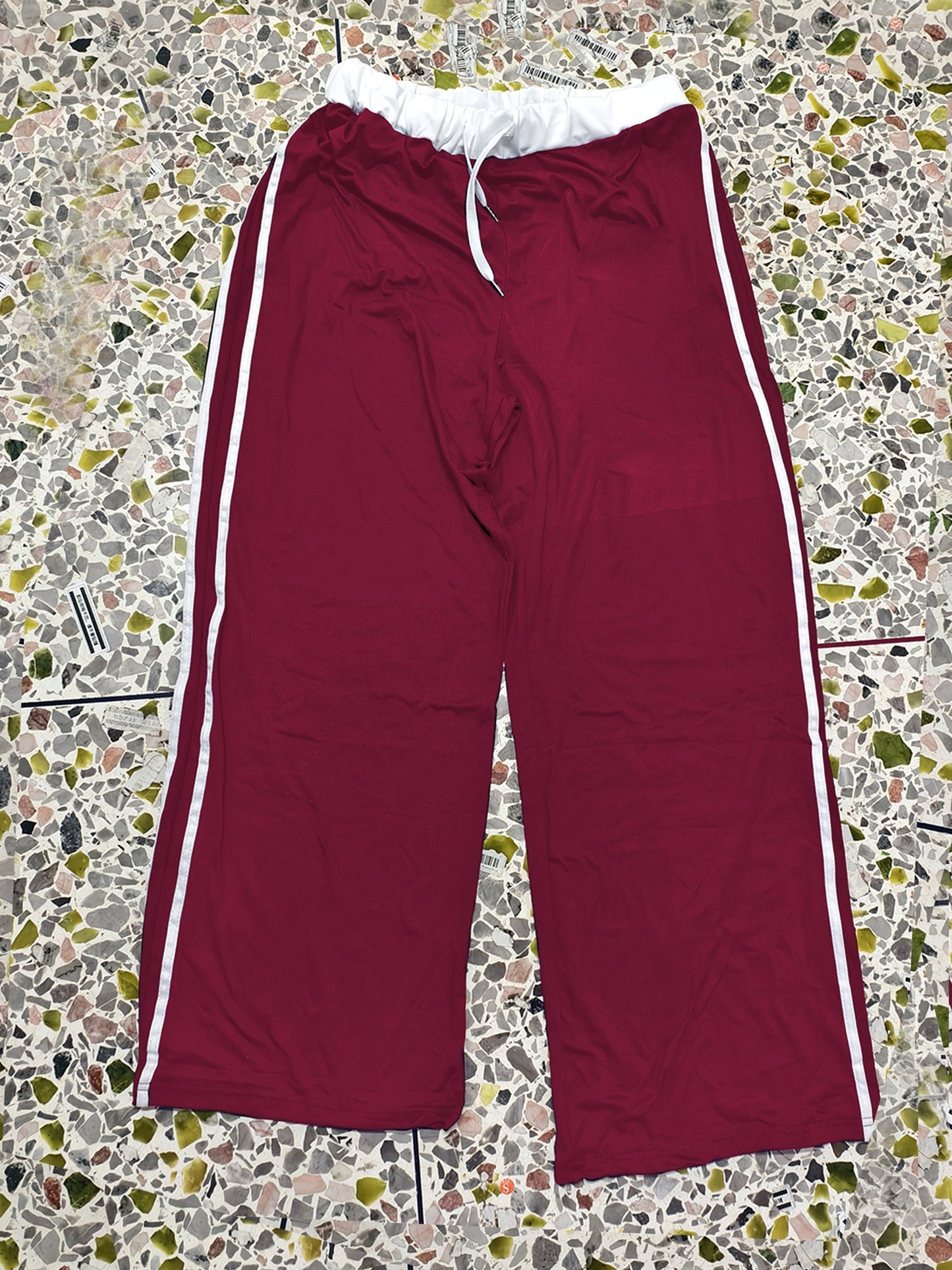 Effortless Side Stripe Wide Leg Pants for Women with High Waist Drawstring Relaxed Track Style
