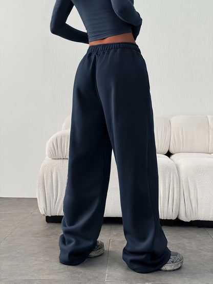 Effortless Baggy Sweatpants for Women with High Waist Drawstring Wide Leg Relaxed Style