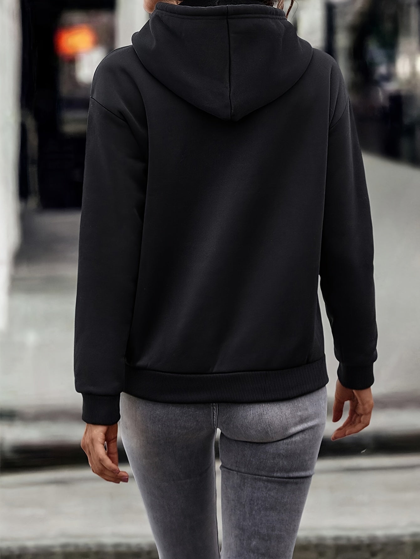 Comfortable Fleece Hoodie for Women with Drawstring Hood Long Sleeve Kangaroo Pocket Oversized Style